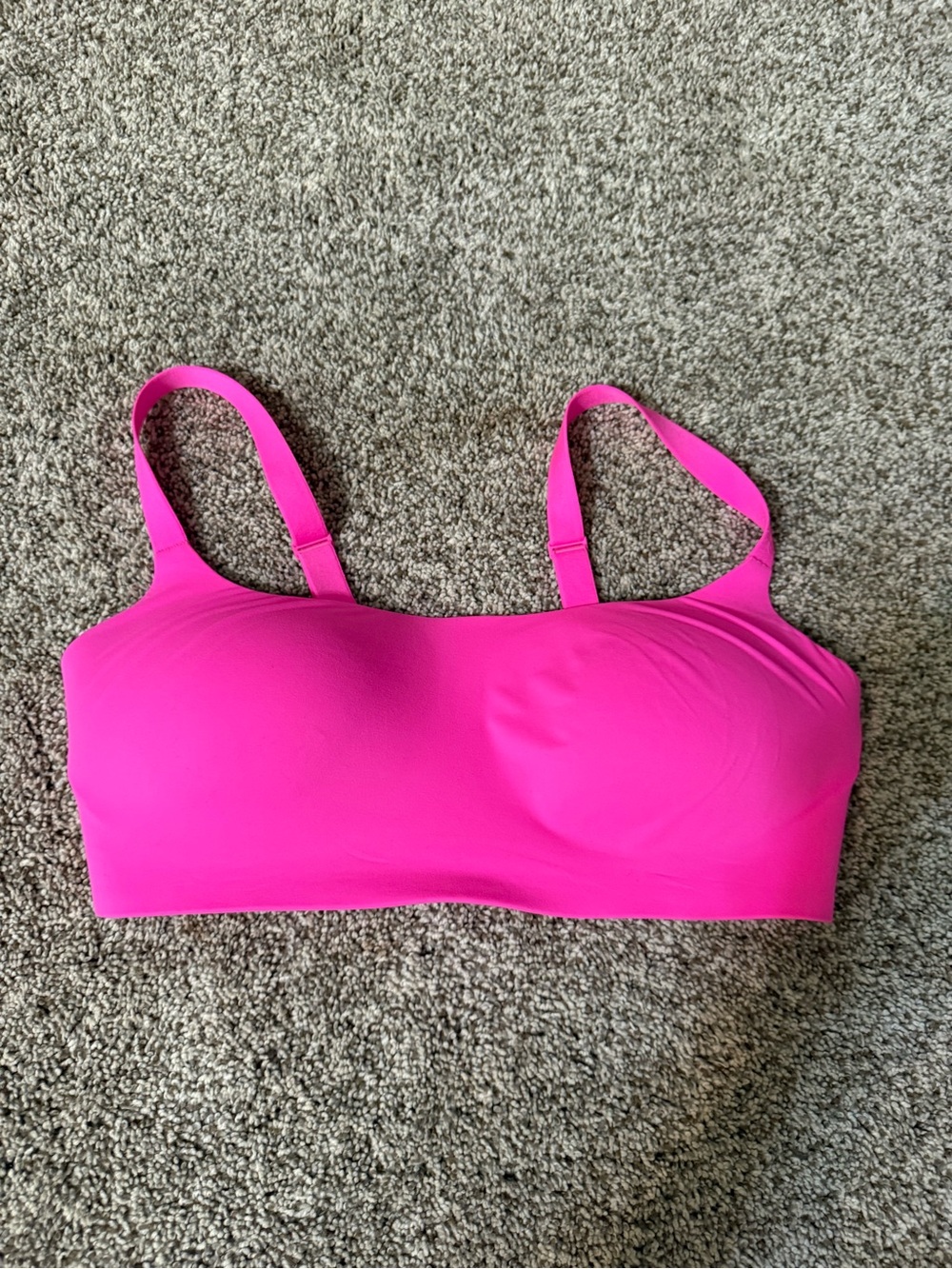 Seamless Hot Pink Bra with Adjustable Straps